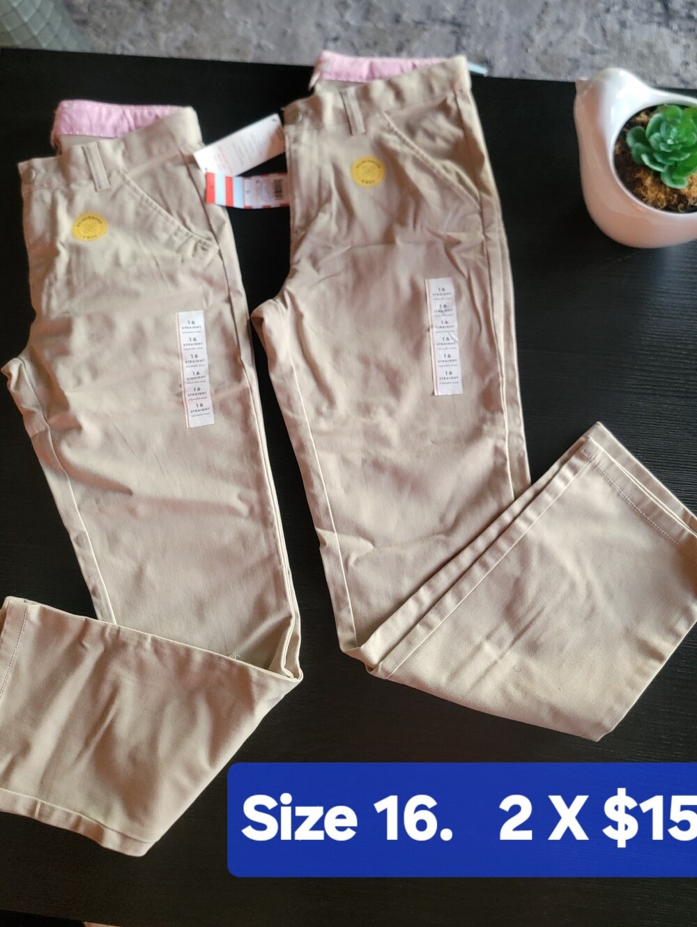 BUNDLE OF 2 CAT & JACK
 Girls Uniform School Blue Navy Pants. Size 16 ($30)